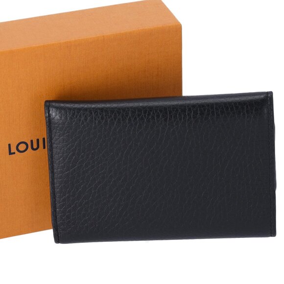 Louis Vuitton Capucines Compact Trifold Wallet Taurillon Perforated Black - Picture 2 of 5